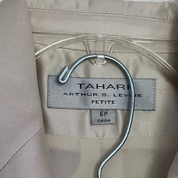 Tahari Arthur S. Levine Champagne Suit, Skirt & Jacket, size 6 Petite, worn 4x - Picture 3 of 6